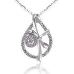 Pear Pendant Necklace in Silver